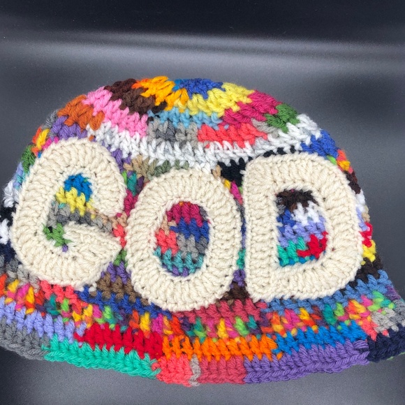Crochet Multi Color Bucket Hat Bandana  Boho Handmade Crochet Spiritual Vibes main image 12
